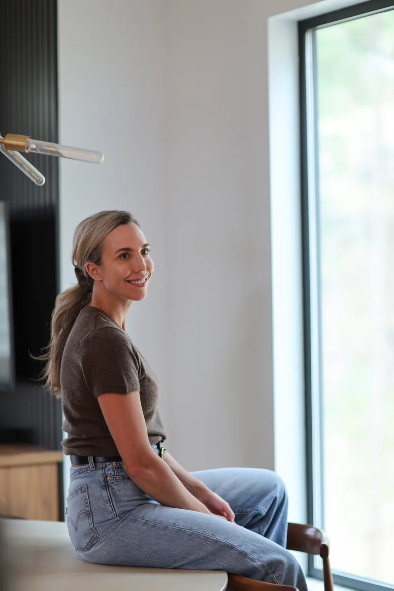 Dr. Marissa Gaucher seated beside a window Dr. Marissa Gaucher seated beside a window