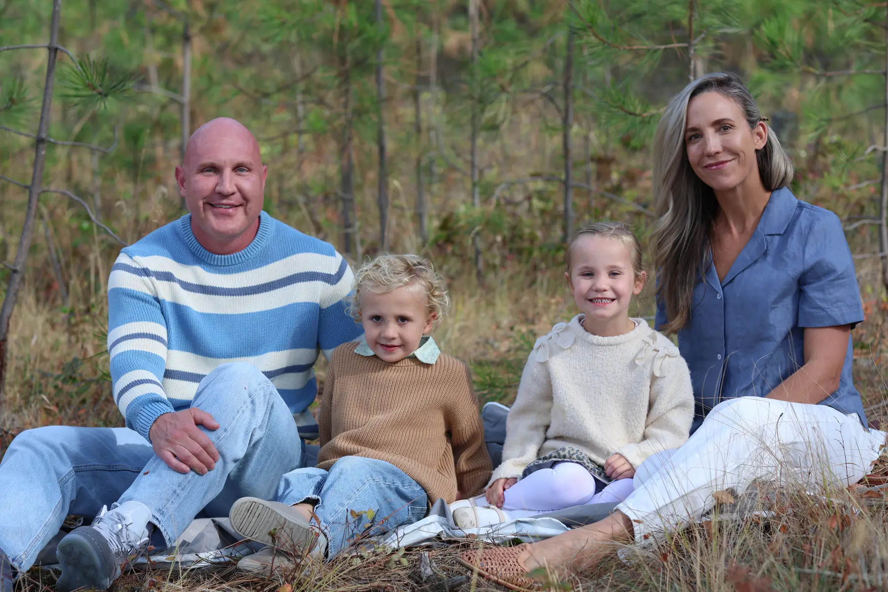 Dr. Marissa Gaucher outdoors with her family